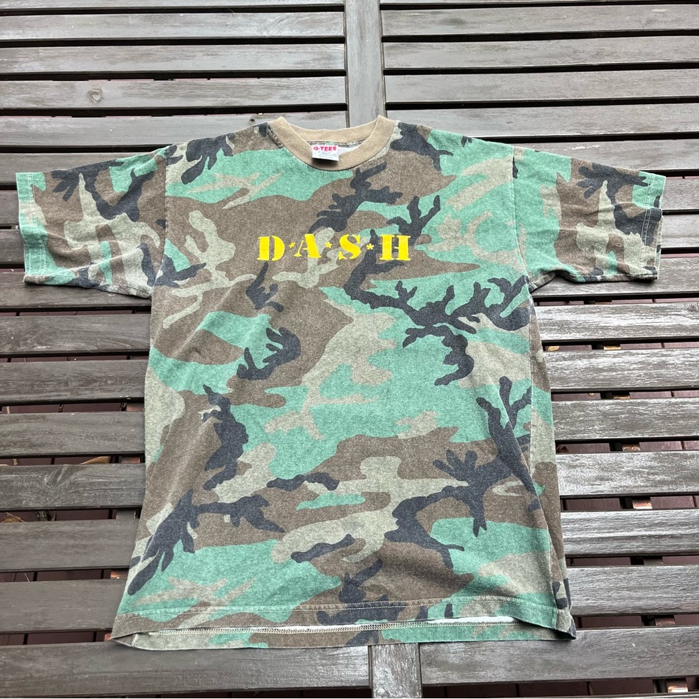 Vintage Q-Tees Of California Dash Camo Tee (XL) (Made in USA 🇺🇸)